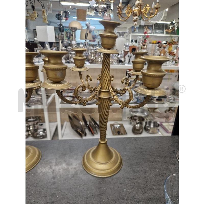 CANDELABRI PZ. 2 DORATI  | Mercatino dell'Usato Acerra 3