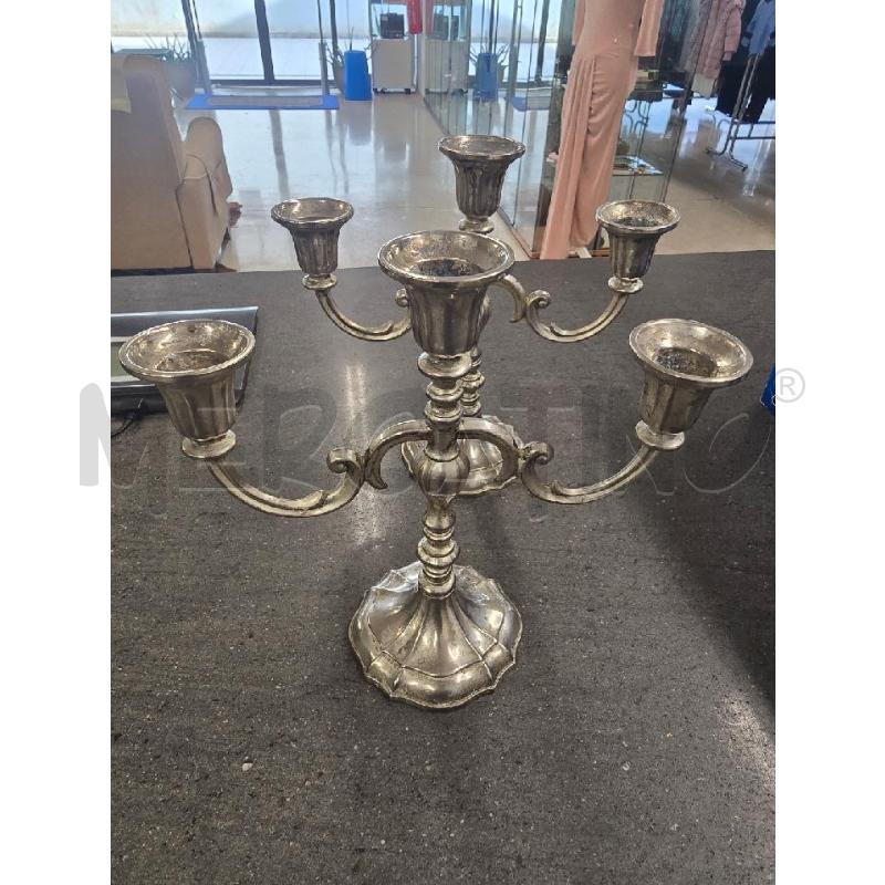 CANDELABRI PZ. 2 SILVER 3 APPOGGI | Mercatino dell'Usato Acerra 1