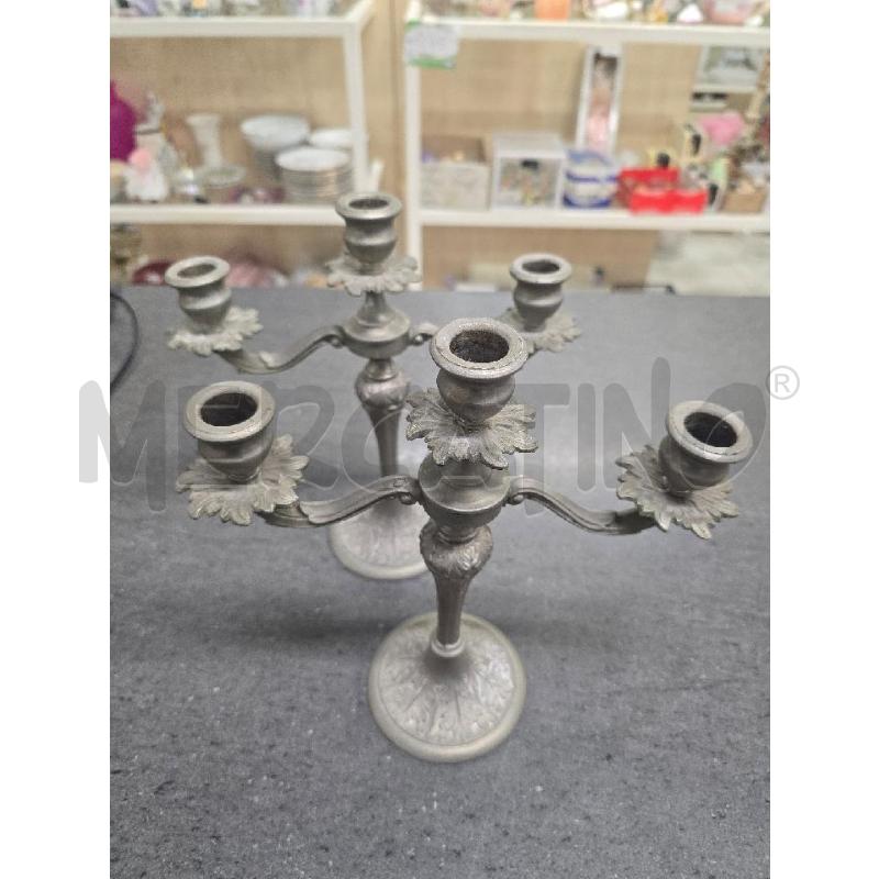 CANDELABRI PZ. 2 SILVER 3 APPOGGI  | Mercatino dell'Usato Acerra 1