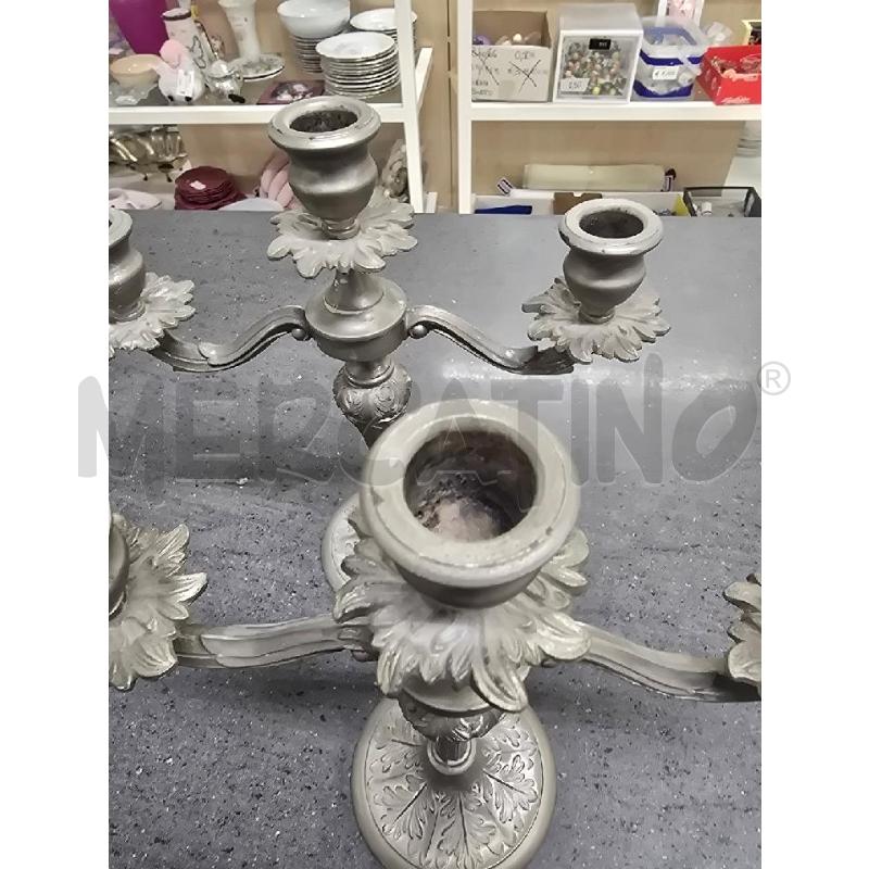 CANDELABRI PZ. 2 SILVER 3 APPOGGI  | Mercatino dell'Usato Acerra 3