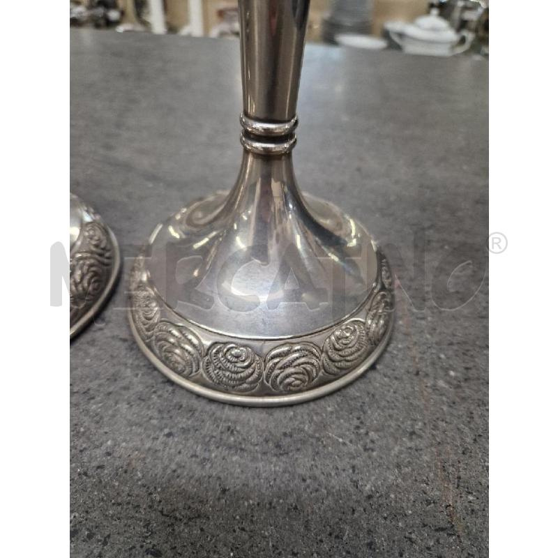 CANDELABRI PZ. 2 SILVER  FIORI | Mercatino dell'Usato Acerra 2