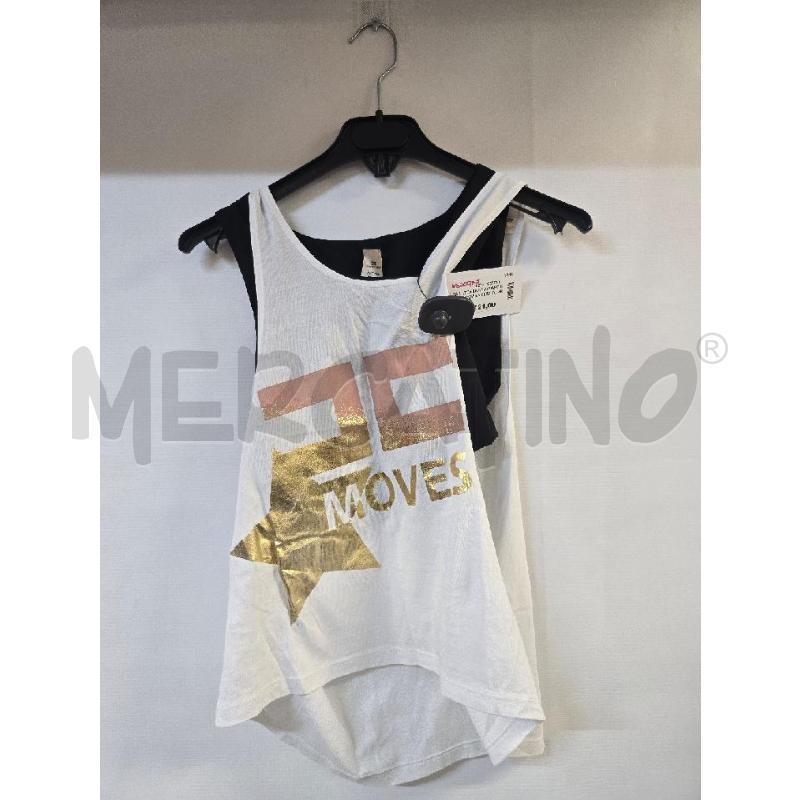 CANOTTA DONNA BIANCO NERO MOVIES ELISABETTA FRANCHI | Mercatino dell'Usato Acerra 1