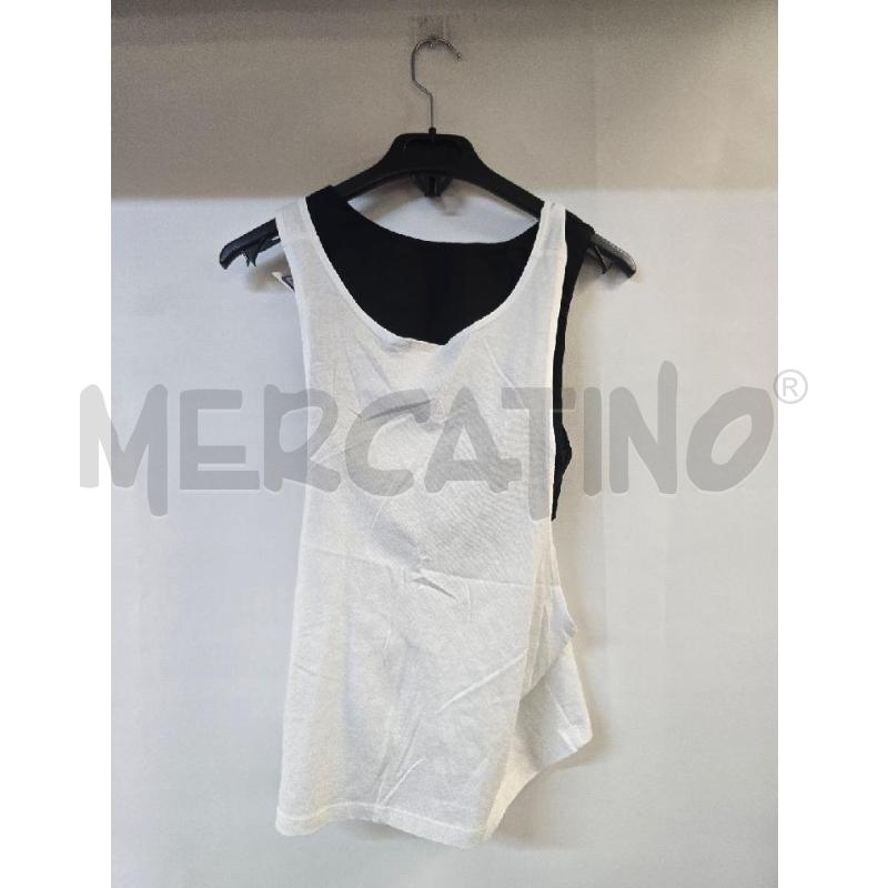 CANOTTA DONNA BIANCO NERO MOVIES ELISABETTA FRANCHI | Mercatino dell'Usato Acerra 2