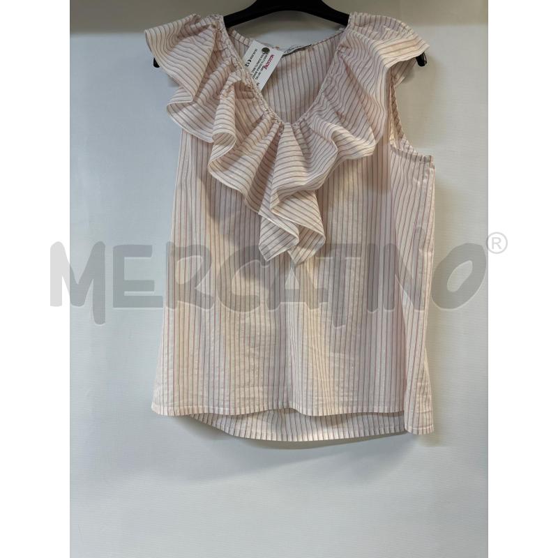 CANOTTA DONNA BIANCO ROSA DORATO BRIZZI | Mercatino dell'Usato Acerra 1