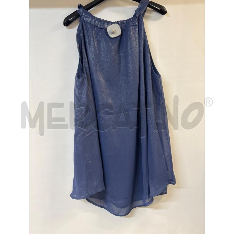 CANOTTA DONNA CAMOMILLA BLU BRILLANTINATA | Mercatino dell'Usato Acerra 2