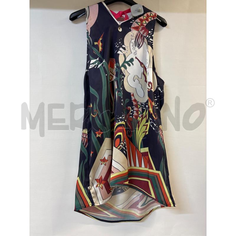 CANOTTA DONNA NENETTE FANTASIA BLU CATENA COLLO | Mercatino dell'Usato Acerra 2