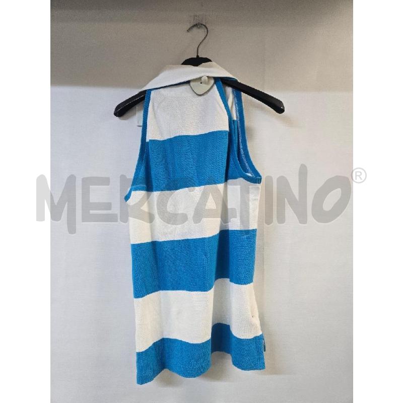 CANOTTA DONNA RALPH LAUREN RIGHE BIANCO BLU  | Mercatino dell'Usato Acerra 2