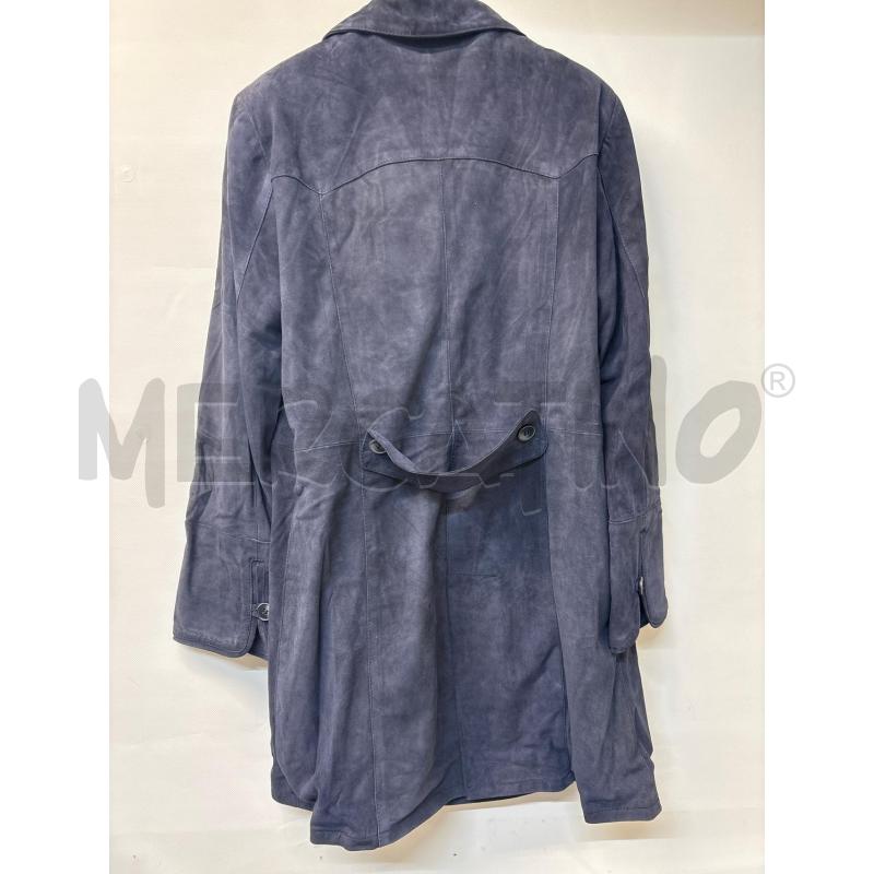CAPPOTTO DONNA BLU VERA PELLE SCAMOSCIATA PELLETTERIA BORGHESE  | Mercatino dell'Usato Acerra 5