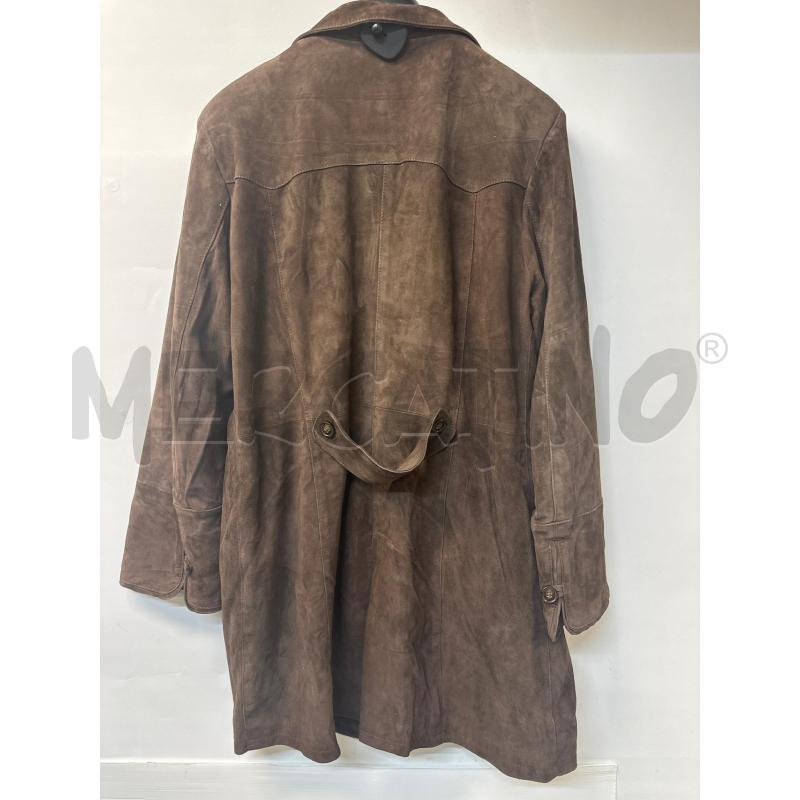 CAPPOTTO DONNA MARRONE VERA PELLE SCAMOSCIATA PELLETTERIA BORGHESE  | Mercatino dell'Usato Acerra 2