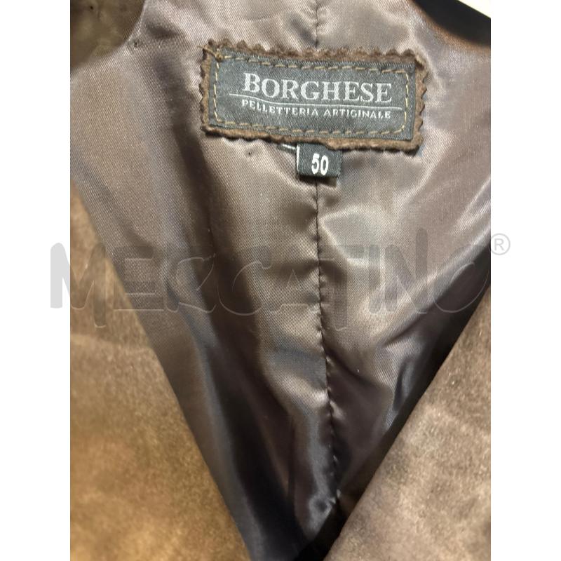 CAPPOTTO DONNA MARRONE VERA PELLE SCAMOSCIATA PELLETTERIA BORGHESE  | Mercatino dell'Usato Acerra 3