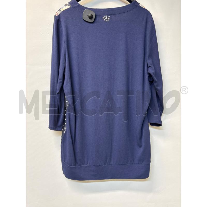 CARDIGAN DONNA CAMOMILLA BLU FIORI BIANCHI | Mercatino dell'Usato Acerra 2