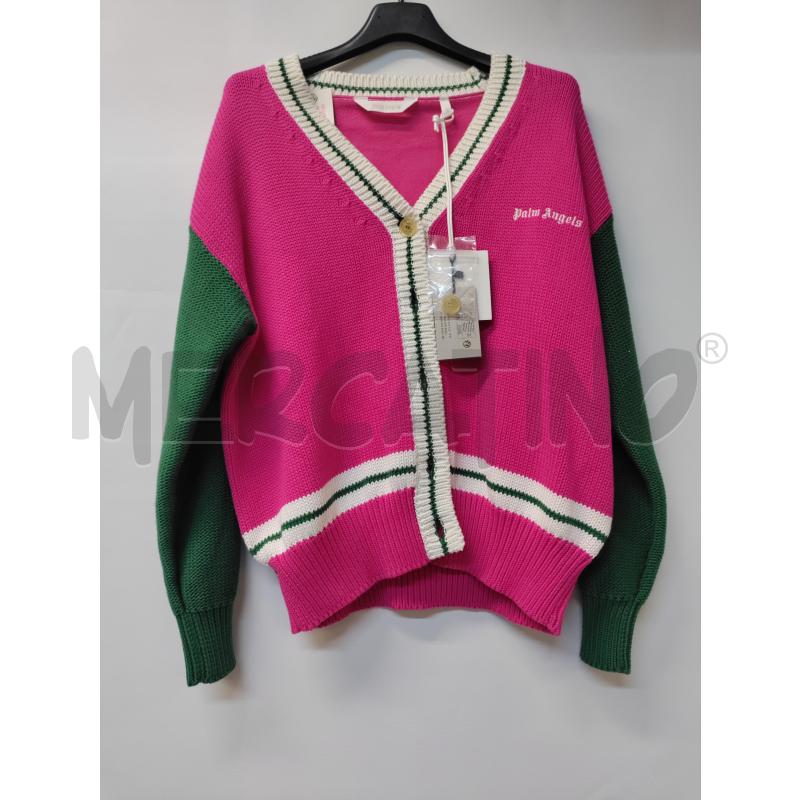 CARDIGAN DONNA PALM ANGELS FUXIA VERDE | Mercatino dell'Usato Acerra 1