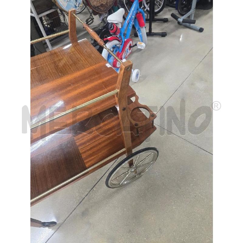 CARRELLO GRANDE LEGNO PORTA BOTTIGLIA 2 RUOTE | Mercatino dell'Usato Acerra 2