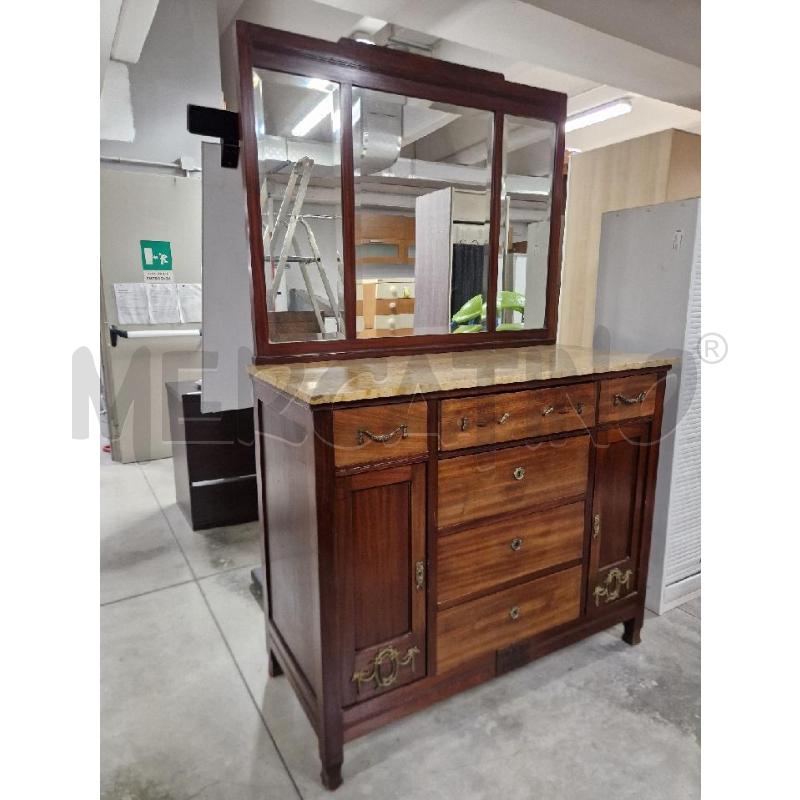 CASSETTONE CON SPECCHIO MOGANO | Mercatino dell'Usato Acerra 1