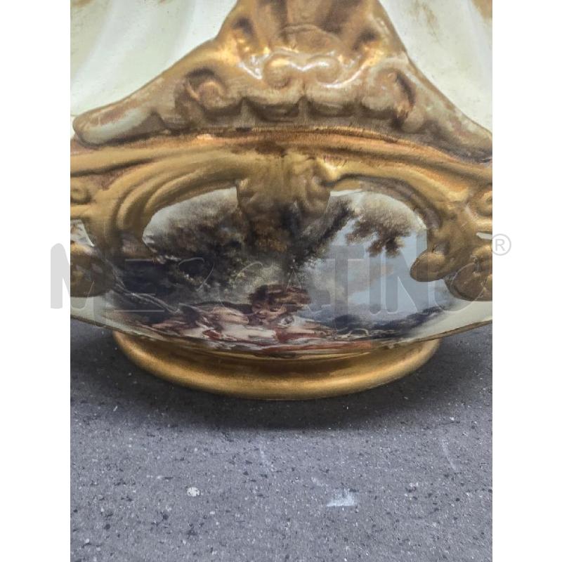 CENTROTAVOLA BIANCO DORATO 2 MANICI DECORO NOBILE | Mercatino dell'Usato Acerra 2