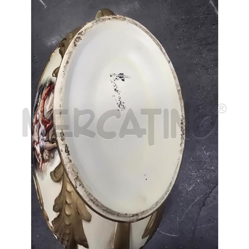 CENTROTAVOLA BIANCO DORATO 2 MANICI DECORO NOBILE | Mercatino dell'Usato Acerra 3