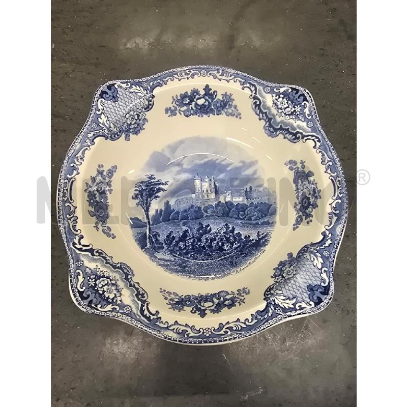 CENTROTAVOLA BIANCO FIGURA CASTELLO DECORO BLU | Mercatino dell'Usato Acerra 1