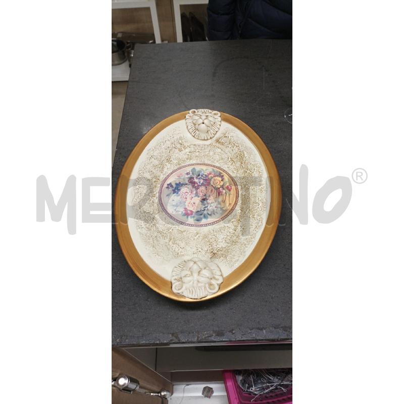CENTROTAVOLA BIANCO FIG FIORI STRISCIA ORO | Mercatino dell'Usato Acerra 1