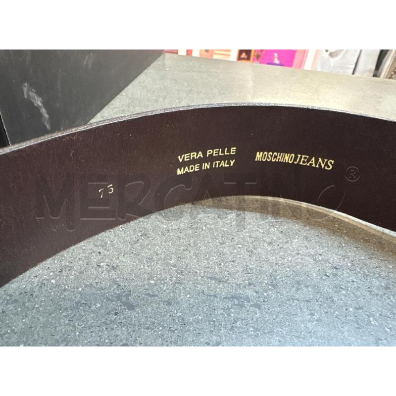 CINTURA DONNA MOSCHINO JEANS MARRONE STRASS GIALLO | Mercatino dell'Usato Acerra 2