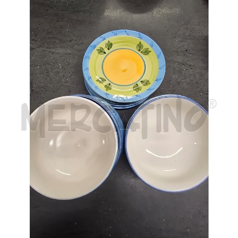 CIOTOLE PZ. 6+PIATTI CELESTE VERDE | Mercatino dell'Usato Acerra 1