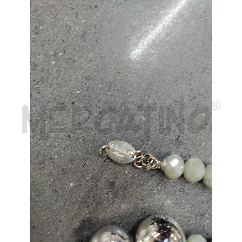 COLLANA+BRACCIALE GRIGIO PALLE GRANDI | Mercatino dell'Usato Acerra 2