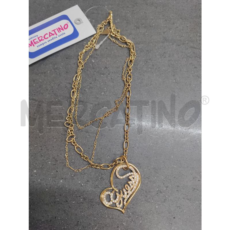 COLLANA DORATA CUORE GUESS CON STRASS  | Mercatino dell'Usato Acerra 1