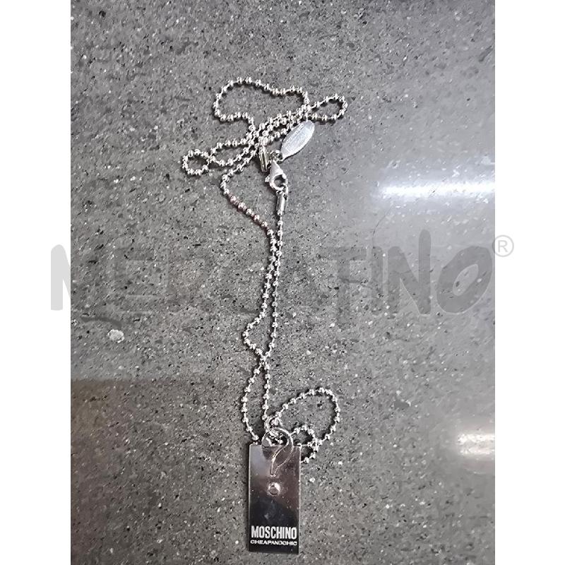 COLLANA MOSCHINO SILVER CON PIASTRINA | Mercatino dell'Usato Acerra 1