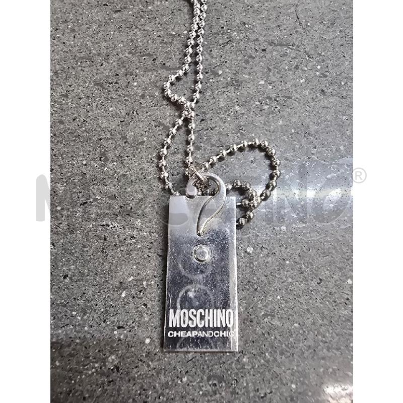 COLLANA MOSCHINO SILVER CON PIASTRINA | Mercatino dell'Usato Acerra 2