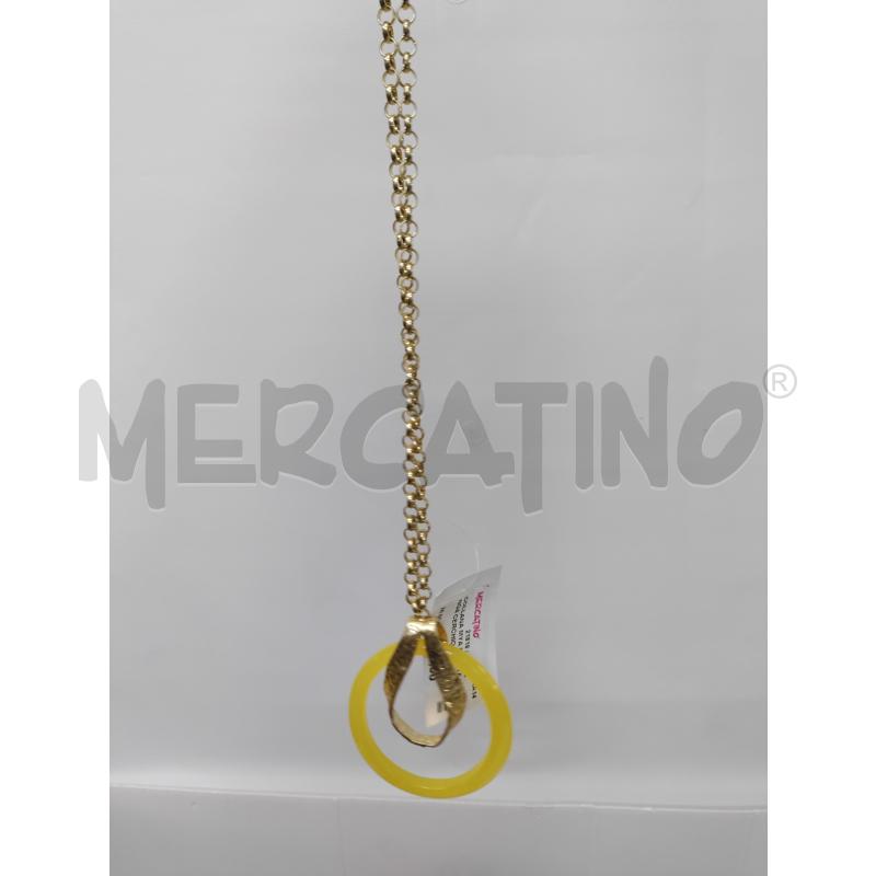 COLLANA MYA DORATA LUNGA CERCHIO GIALLO | Mercatino dell'Usato Acerra 1