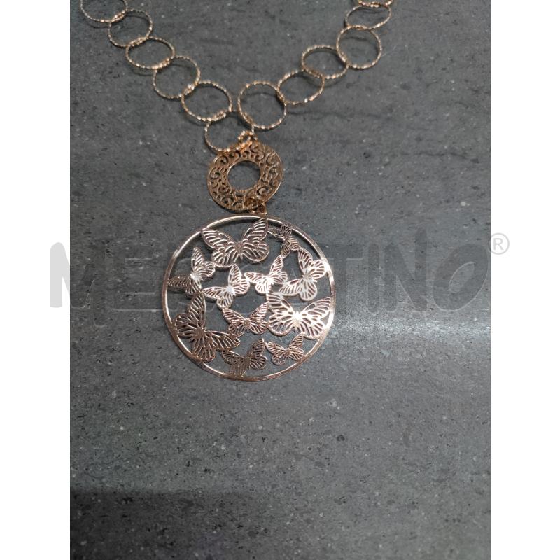 COLLANA OTAVIANI DORATA CERCHI FARFALLE | Mercatino dell'Usato Acerra 2