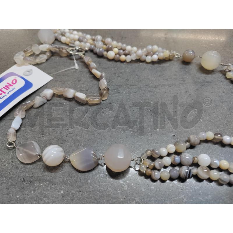 COLLANA PALLINE GRIGIO BIANCO | Mercatino dell'Usato Acerra 2