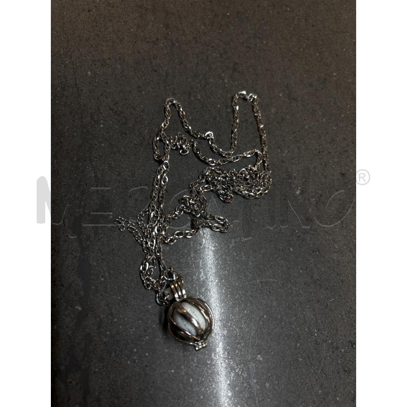 COLLANA SILVER CHIAMA ANGELI PALLA BIANCA | Mercatino dell'Usato Acerra 1