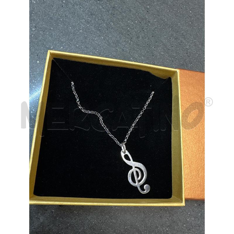 COLLANA SILVER CHIAVE DI VIOLINO | Mercatino dell'Usato Acerra 2