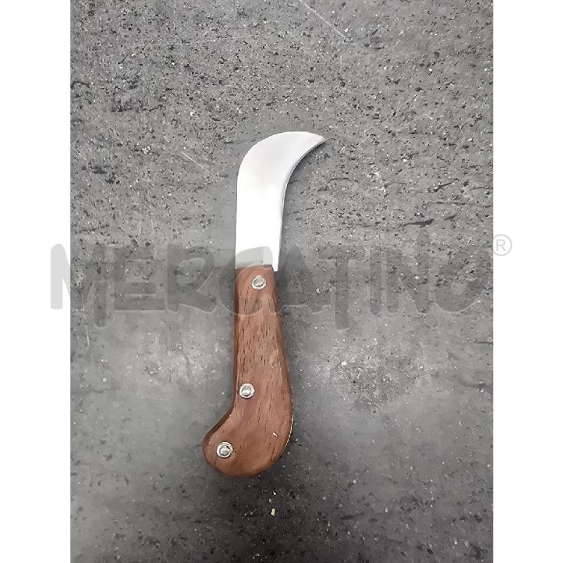 COLTELLINO MANICO LEGNO LAMA CURVA | Mercatino dell'Usato Acerra 2