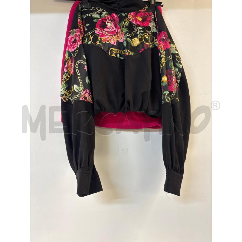 COMPLETO BAMBINA MAGLIA+GONNA NAICE NERO FUXIA | Mercatino dell'Usato Acerra 1