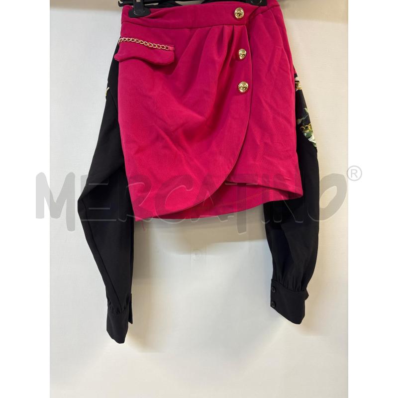 COMPLETO BAMBINA MAGLIA+GONNA NAICE NERO FUXIA | Mercatino dell'Usato Acerra 2