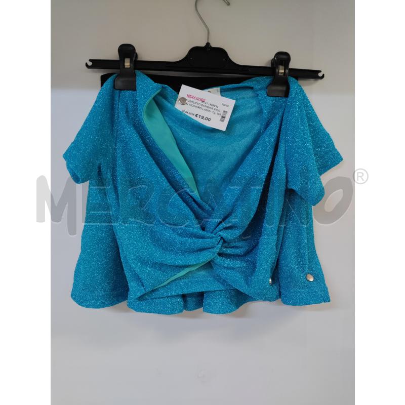 COMPLETO BAMBINA VICOLO AZZURRO LAMINATO GONNA+MAGLIA | Mercatino dell'Usato Acerra 1