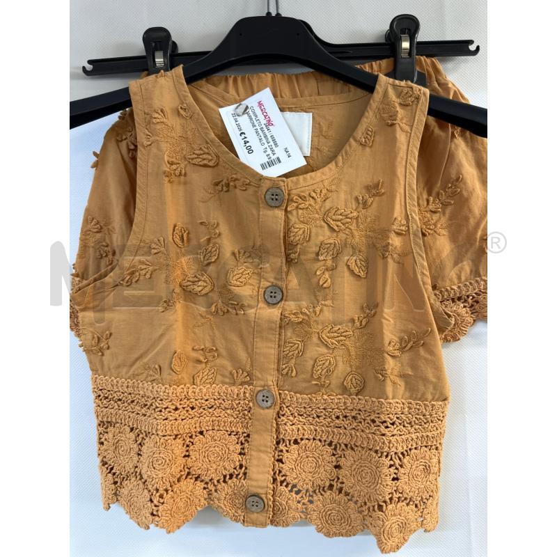COMPLETO BAMBINA ZARA MARRONE PANTALONCINO+CANOTTA | Mercatino dell'Usato Acerra 1