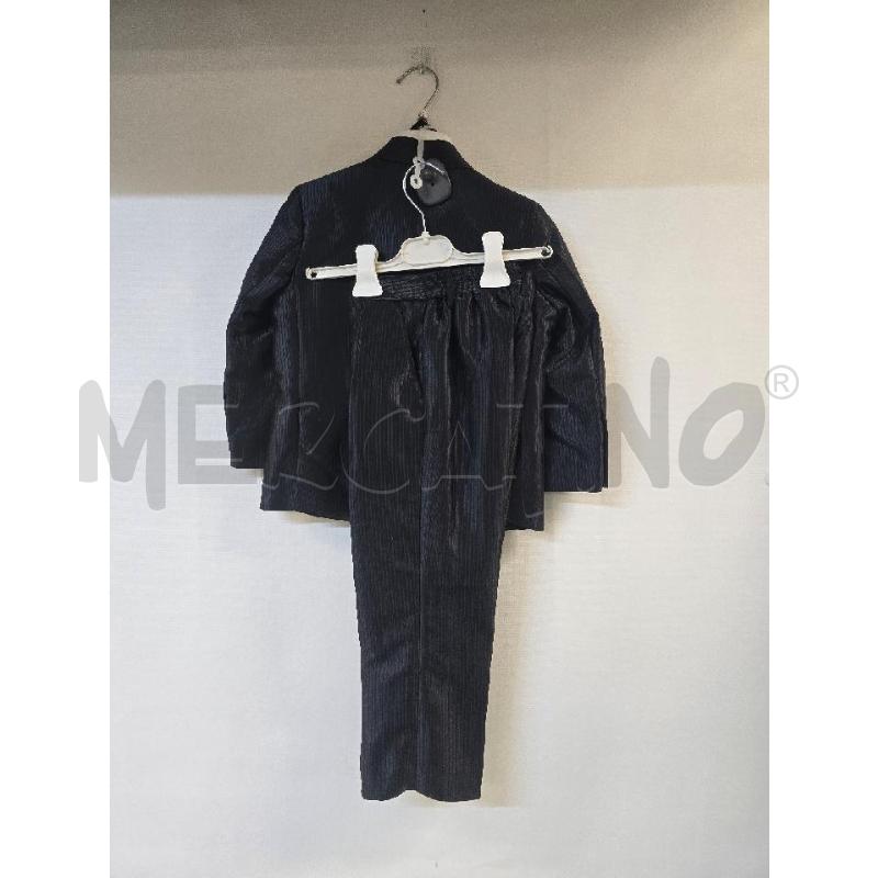 COMPLETO BAMBINO A.TERRACCIANO NERO RIGATO LUCIDO | Mercatino dell'Usato Acerra 1