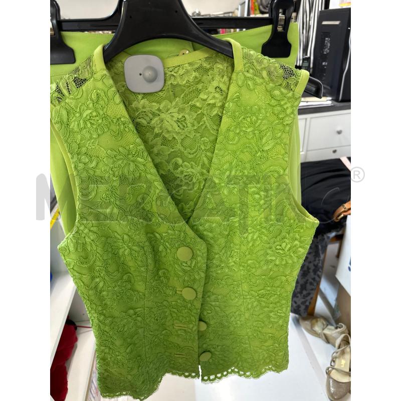 COMPLETO DONNA GAI MATTIOLO VERDE GONNA+GILET MERLETTO | Mercatino dell'Usato Acerra 1