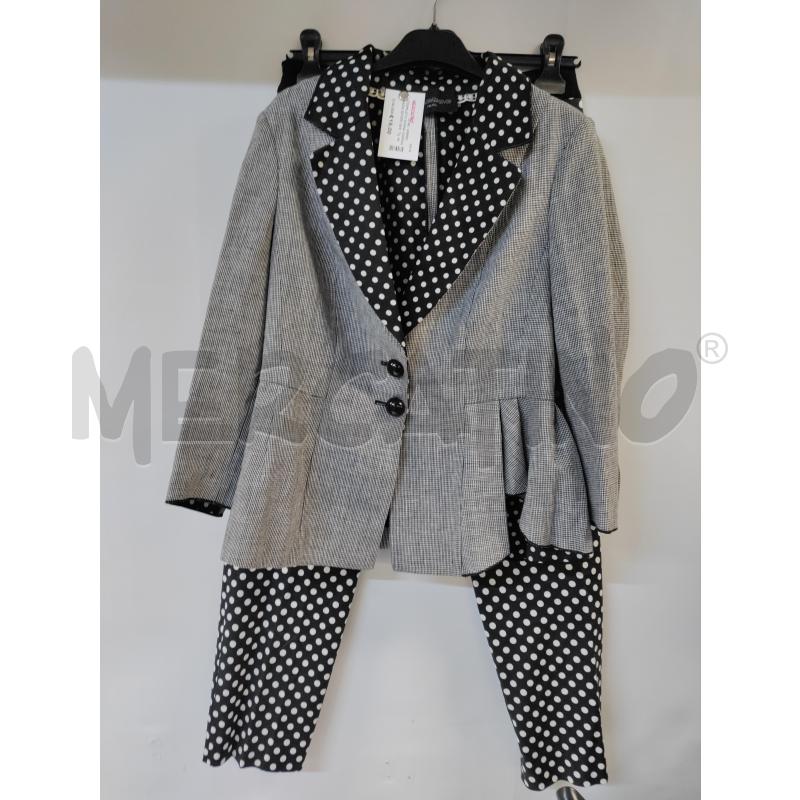 COMPLETO DONNA MARIAGRAZIA SEVERI NERO BIANCO GRIGIO | Mercatino dell'Usato Acerra 1