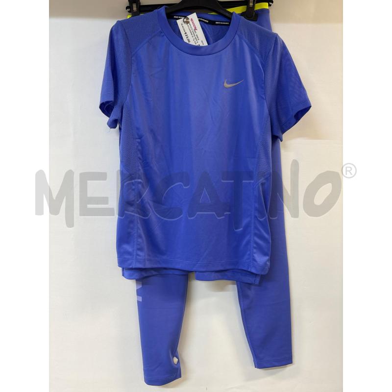 COMPLETO DONNA NIKE MAGLIA+LEGGINS GIALLO BLU  | Mercatino dell'Usato Acerra 1