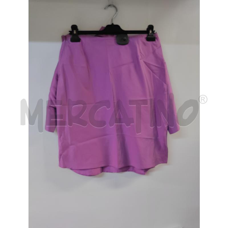 COMPLETO DONNA STEFANEL CAMICIA+GONNA VIOLA SETA | Mercatino dell'Usato Acerra 2