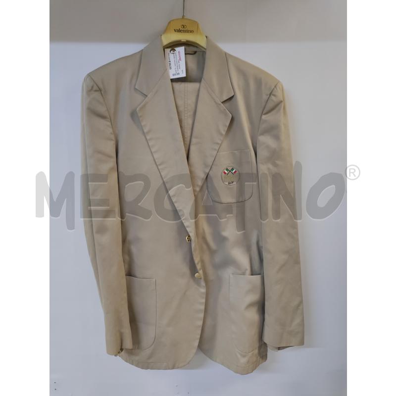 COMPLETO UOMO BEIGE BANDIERE TASCHINO | Mercatino dell'Usato Acerra 1