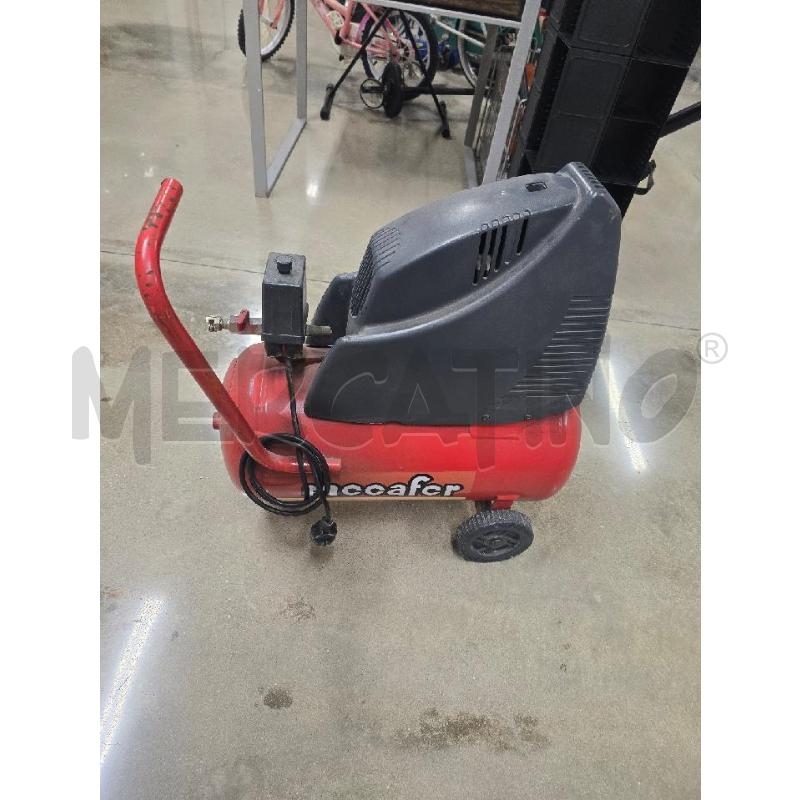 COMPRESSORE MECAFER 24LITRI ROSSO NERO | Mercatino dell'Usato Acerra 1