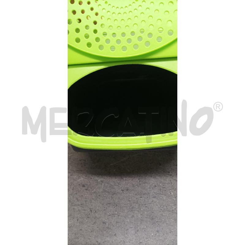CONTENITORE PLASTICA TUPPERWARE NERO VERDE CON SPORTELLO | Mercatino dell'Usato Acerra 2