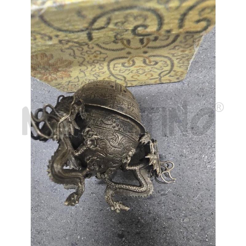 CONTENITORE SILVER SFERA 3 ZAMPE DRAGHI | Mercatino dell'Usato Acerra 3