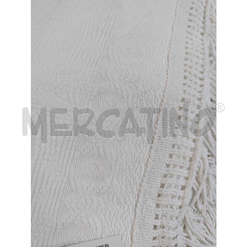 COPRI LETTO BIANCO CON FRANGIE | Mercatino dell'Usato Acerra 1