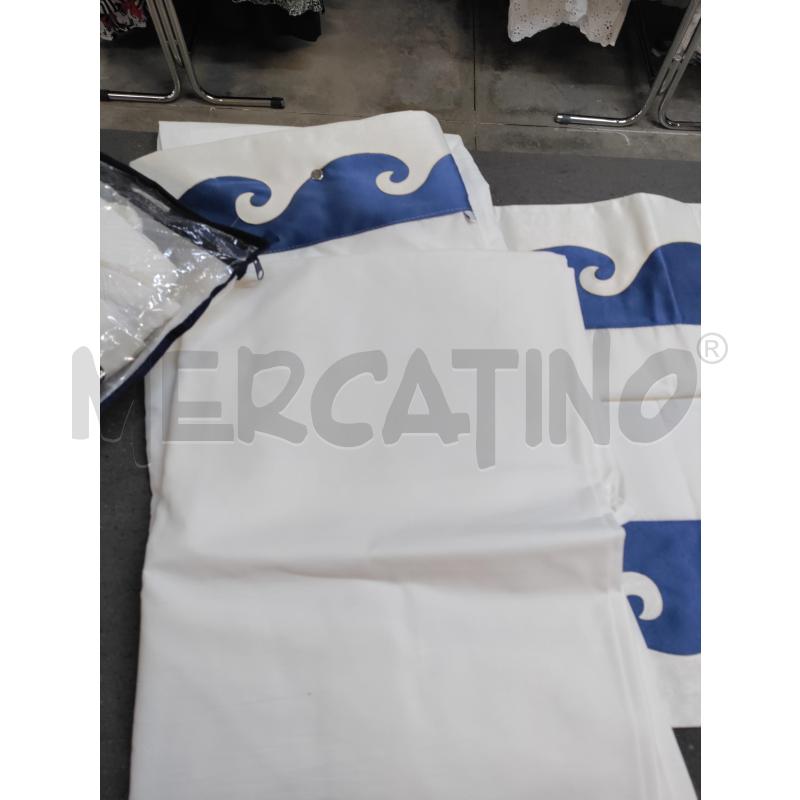 COPRI LETTO MATRIMONIALE+LENZUOLA BEIGE BLU | Mercatino dell'Usato Acerra 3