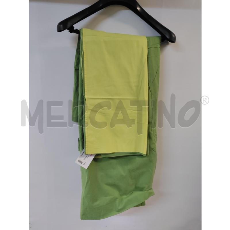 COPRI PIUMINO VERDE GIALLO+2FEDERE | Mercatino dell'Usato Acerra 1